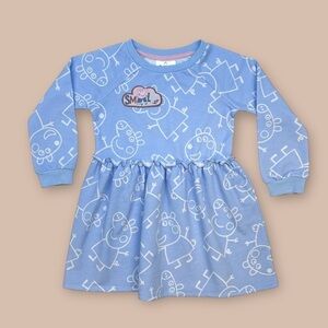 3/$25 Peppa Pig Toddler Dress 2T Blue & Pink | Toys R Us | Playdate Outfit